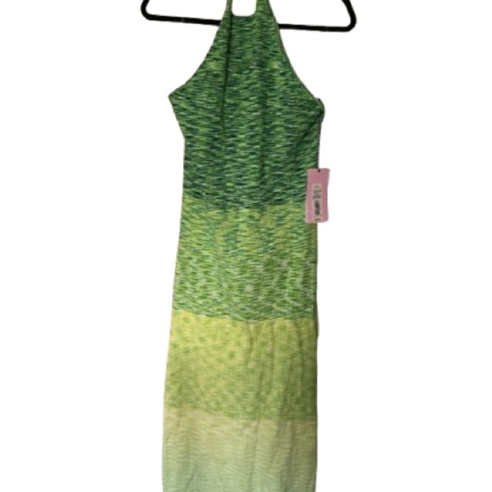 Green Halter Maxi Dress